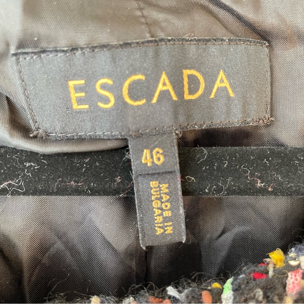 Escada Wool Blend Multi-Color Button Down Jacket … - image 6